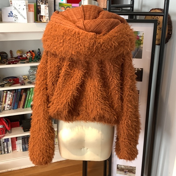 Free People Brown Faux Fur Jacket - Picture 3 of 4